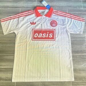 Adidas White and Red Men's Jersey